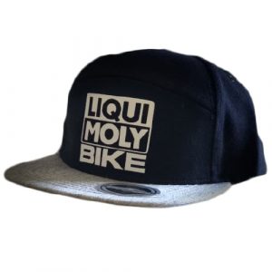 Bike Navy and Grey Snapback Flatpeak Cap