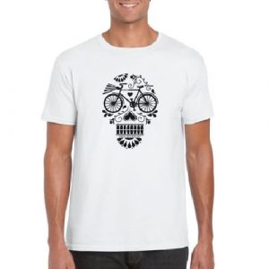 Skull Cycling T-Shirt White