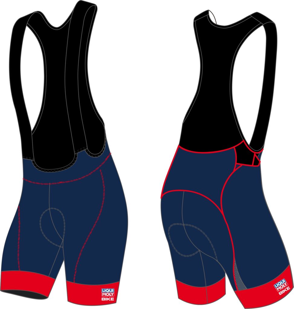 Cycling Bib Italian Red/Blue Liqui Moly