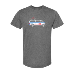 Retro Bus T-Shirt Grey Mens